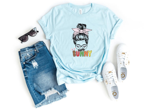 T-Shirt-Mama Bunny T-Shirt-S-Heather Ice Blue-Jack N Roy