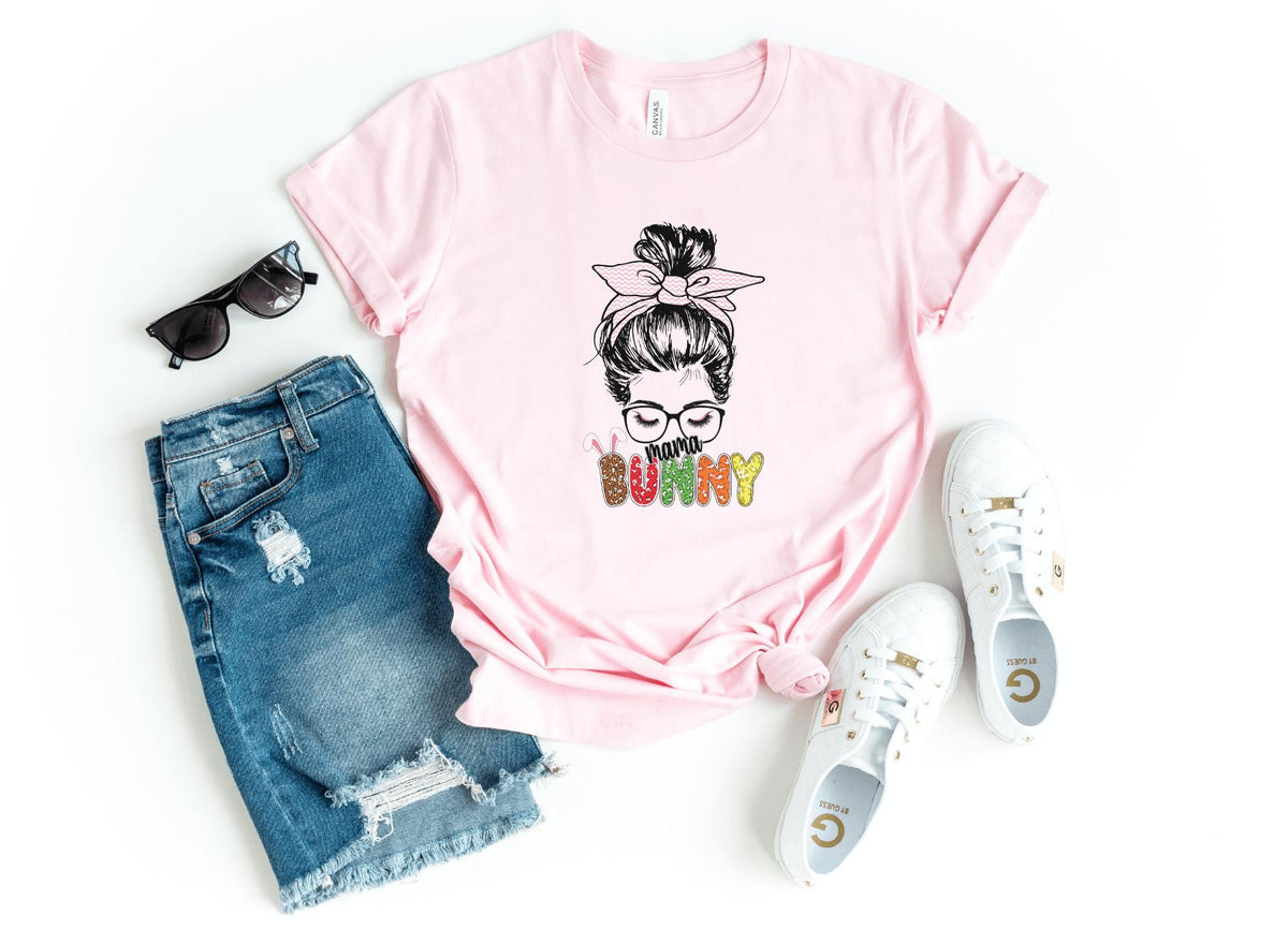 T-Shirt-Mama Bunny T-Shirt-S-Pink-Jack N Roy