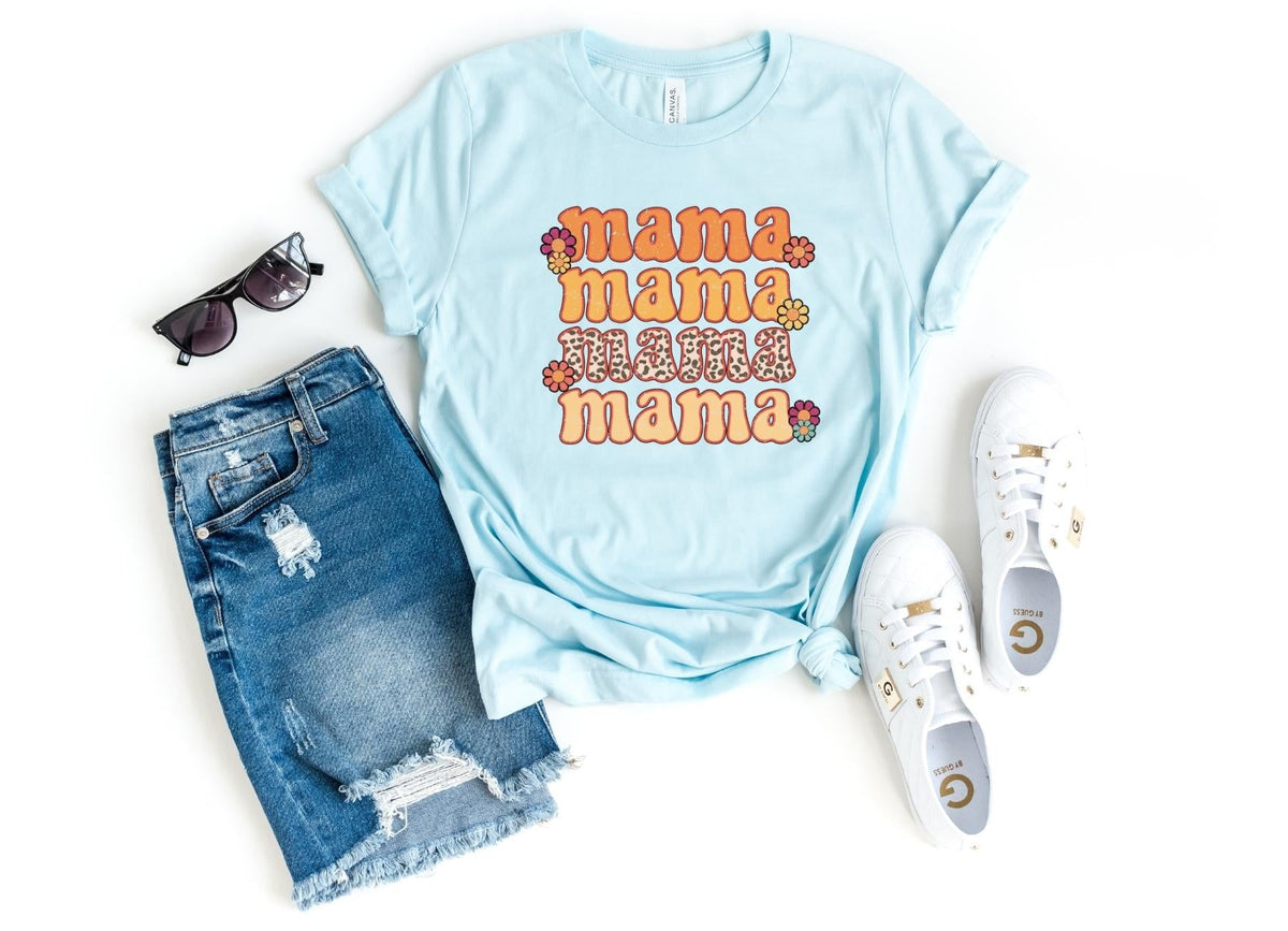 T-Shirt-Mama Mama Mama T-Shirt-S-Heather Ice Blue-Jack N Roy