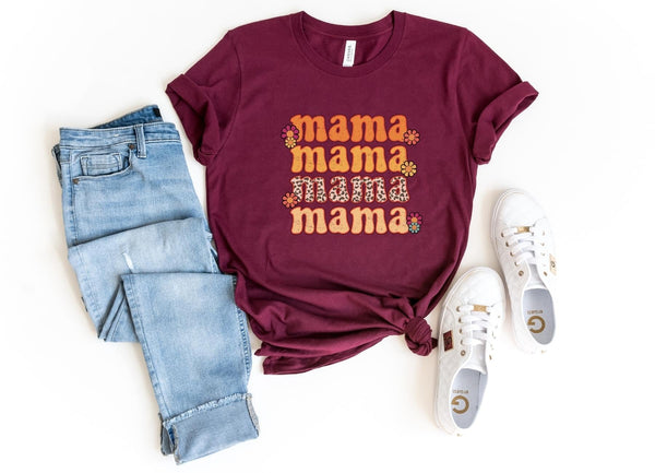 T-Shirt-Mama Mama Mama T-Shirt-S-Maroon-Jack N Roy