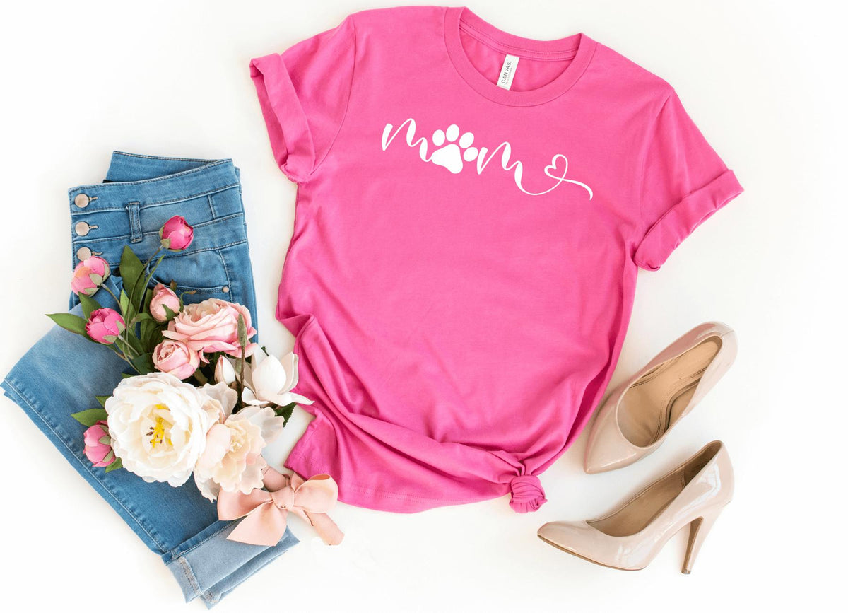 T-Shirt-Mom Paw T-Shirt-S-Charity Pink-Jack N Roy