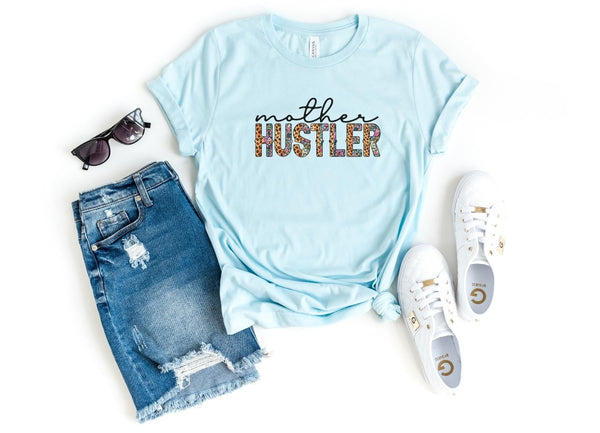 T-Shirt-Mother Hustler T-Shirt-S-Heather Ice Blue-Jack N Roy