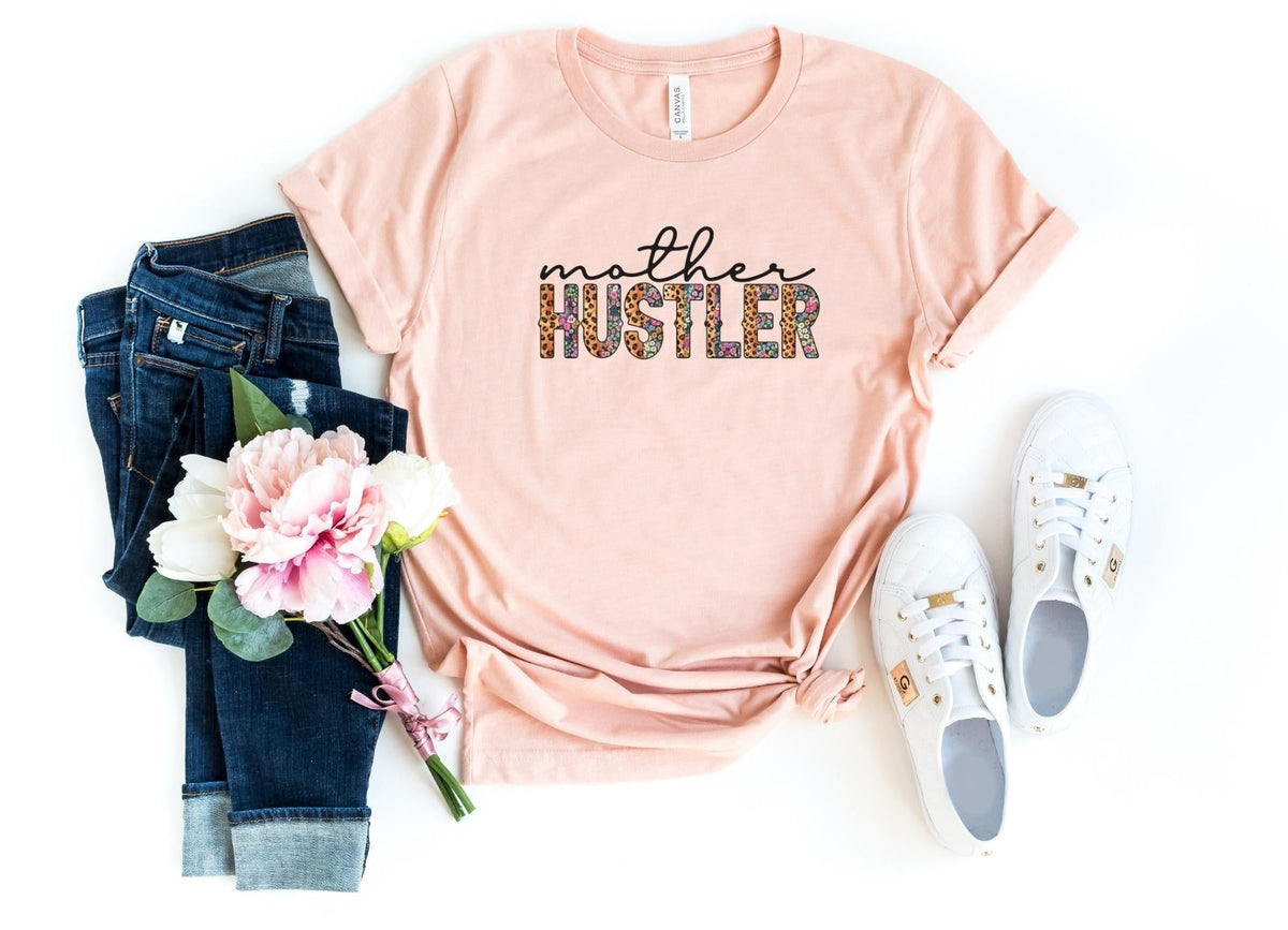 T-Shirt-Mother Hustler T-Shirt-S-Heather Peach-Jack N Roy