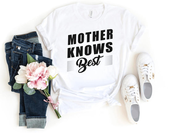 T-Shirt-Mother Knows Best T-Shirt-S-White-Jack N Roy