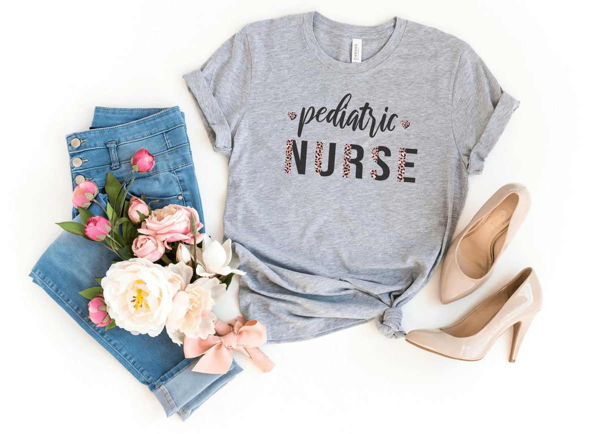 T-Shirt-Pediatric Nurse T-Shirt-S-Athletic Heather-Jack N Roy