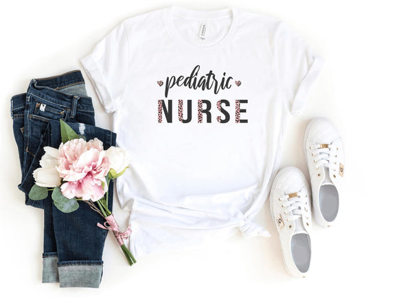 T-Shirt-Pediatric Nurse T-Shirt-S-White-Jack N Roy