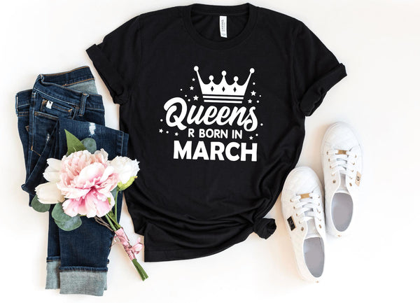 T-Shirt-Queen's Birthday (Customize Your Month) T-Shirt-S-Black-Jack N Roy