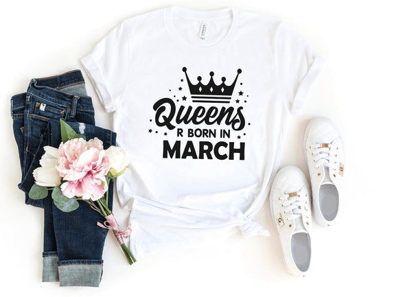 T-Shirt-Queen's Birthday (Customize Your Month) T-Shirt-S-White-Jack N Roy