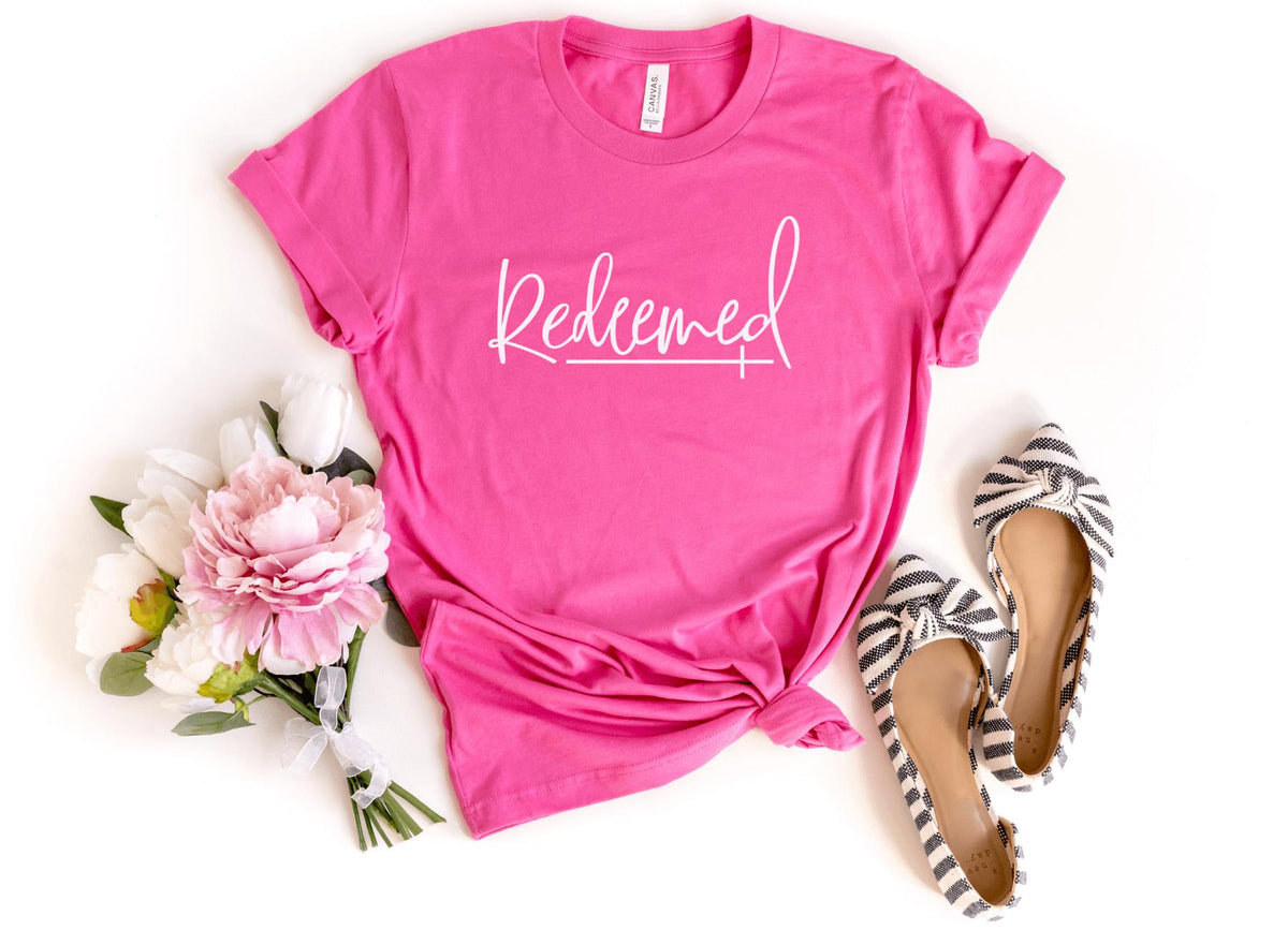 T-Shirt-Redeemed T-Shirt-S-Charity Pink-Jack N Roy