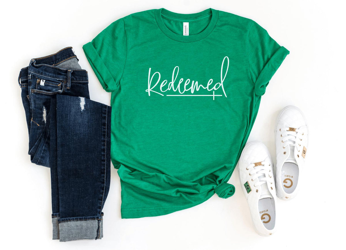 T-Shirt-Redeemed T-Shirt-S-Heather Kelly-Jack N Roy