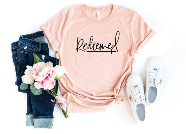 T-Shirt-Redeemed T-Shirt-S-Heather Peach-Jack N Roy