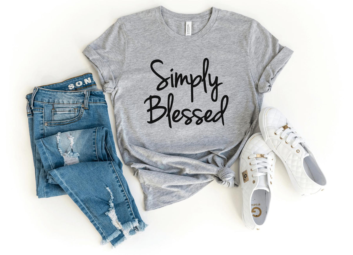 T-Shirt-Simply Blessed T-Shirt-S-Athletic Heather-Jack N Roy