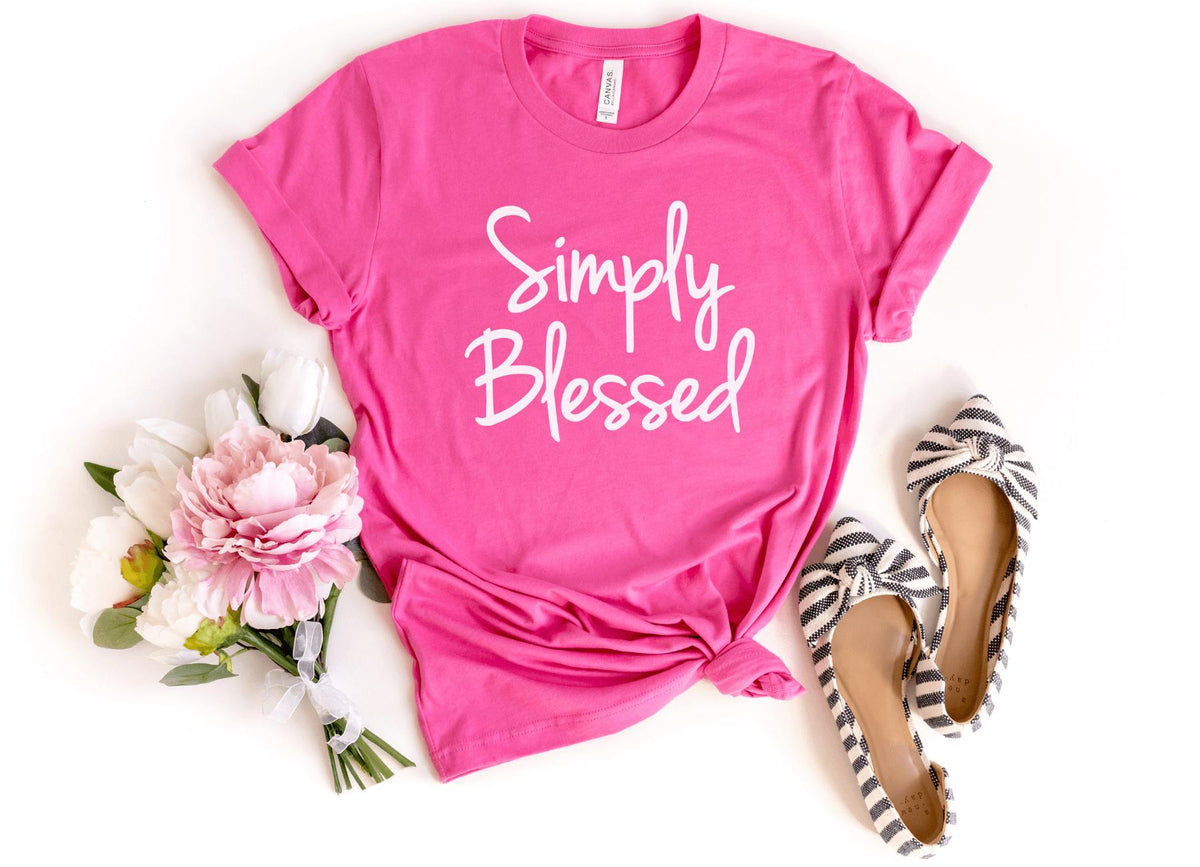 T-Shirt-Simply Blessed T-Shirt-S-Charity Pink-Jack N Roy