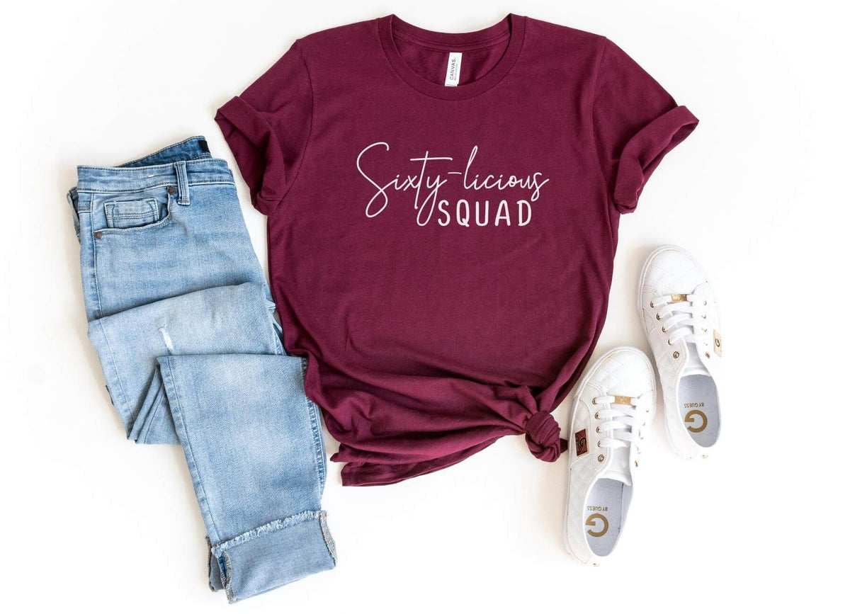 T-Shirt-Sixtylicious SQUAD T-Shirt-S-Maroon-Jack N Roy