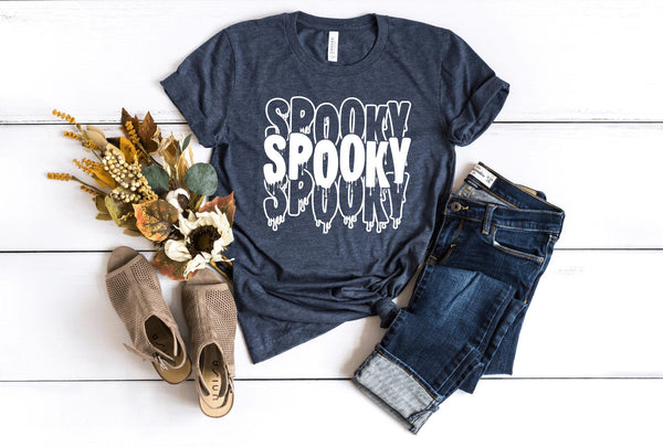 T-Shirt-Spooky T-Shirt-S-Heather Navy-Jack N Roy