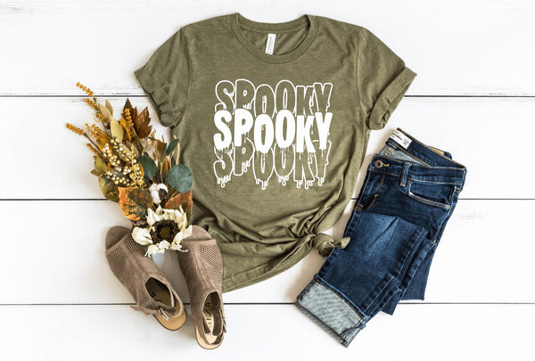 T-Shirt-Spooky T-Shirt-S-Heather Olive-Jack N Roy