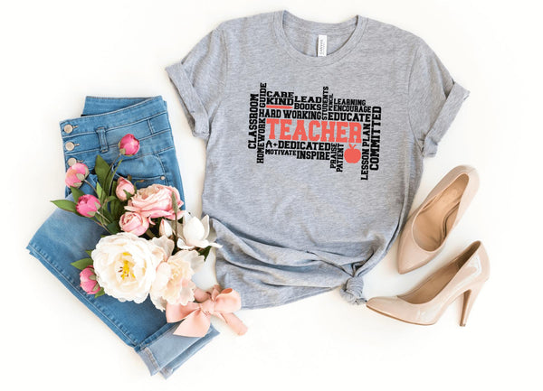 T-Shirt-TEACHER T-Shirt-S-Athletic Heather-Jack N Roy