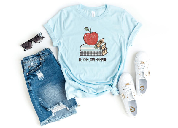 T-Shirt-Teach Love Inspire (Book) T-Shirt-S-Heather Ice Blue-Jack N Roy