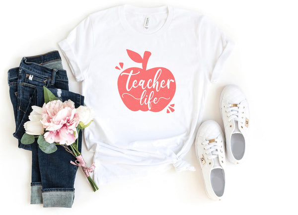 T-Shirt-Teacher Life T-Shirt-S-White-Jack N Roy