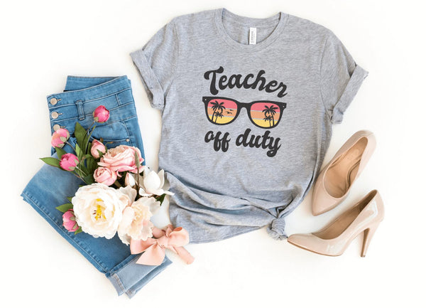 T-Shirt-Teacher Off Duty T-Shirt-S-Athletic Heather-Jack N Roy