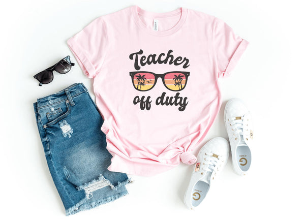 T-Shirt-Teacher Off Duty T-Shirt-S-Pink-Jack N Roy