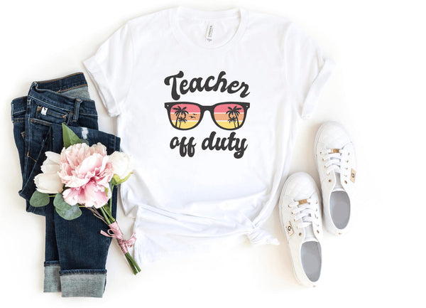 T-Shirt-Teacher Off Duty T-Shirt-S-White-Jack N Roy