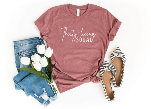 T-Shirt-Thirtylicious SQUAD T-Shirt-S-Heather Mauve-Jack N Roy