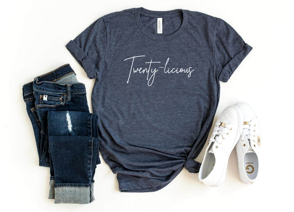 T-Shirt-Twenty-licious T-Shirt-S-Heather Navy-Jack N Roy