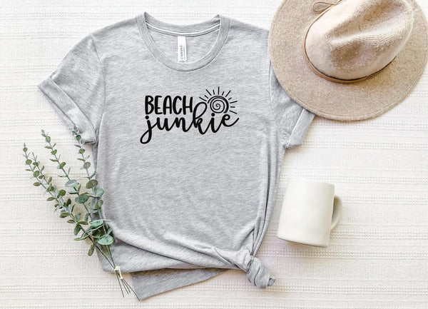 T-Shirt-Beach Junkie T-Shirt-S-Athletic Heather-Jack N Roy