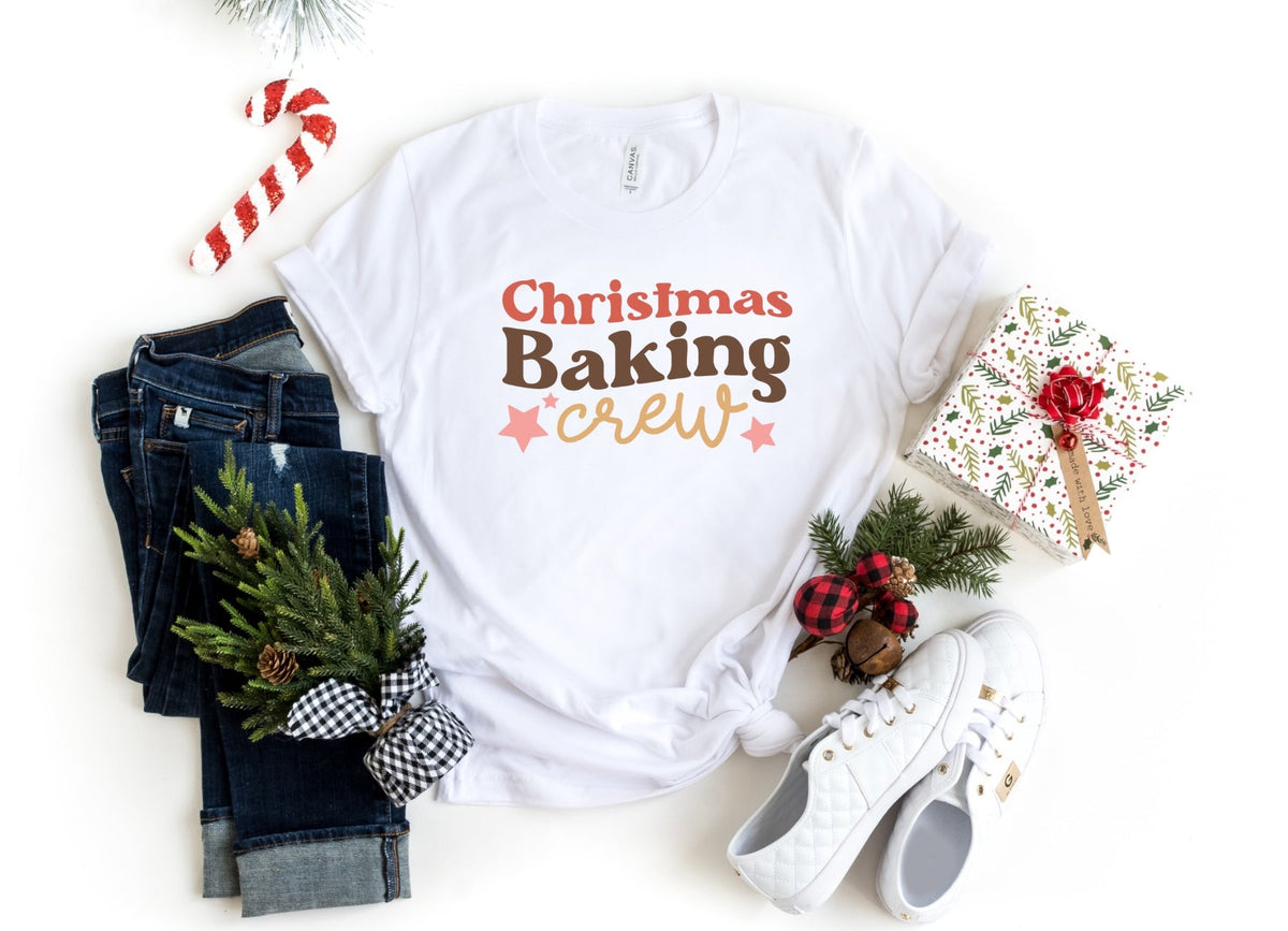 T-Shirt-Christmas Baking Crew T-Shirt-S-White-Jack N Roy