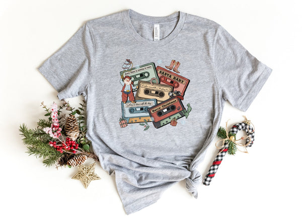 T-Shirt-Christmas Tapes T-Shirt-S-Athletic Heather-Jack N Roy