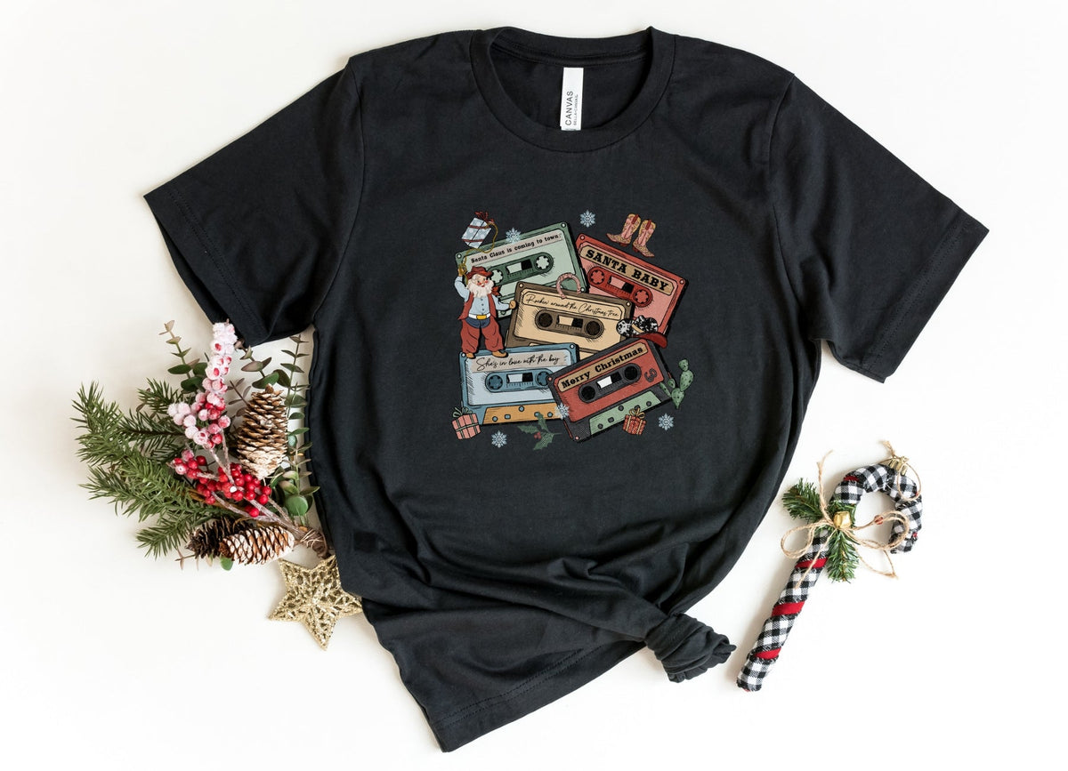 T-Shirt-Christmas Tapes T-Shirt-S-Black-Jack N Roy