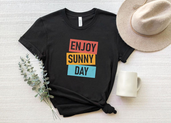 T-Shirt-Enjoy Sunny Day T-Shirt-S-Black-Jack N Roy