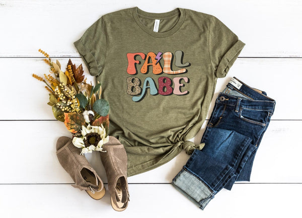 T-Shirt-Fall Babe T-Shirt-S-Heather Olive-Jack N Roy