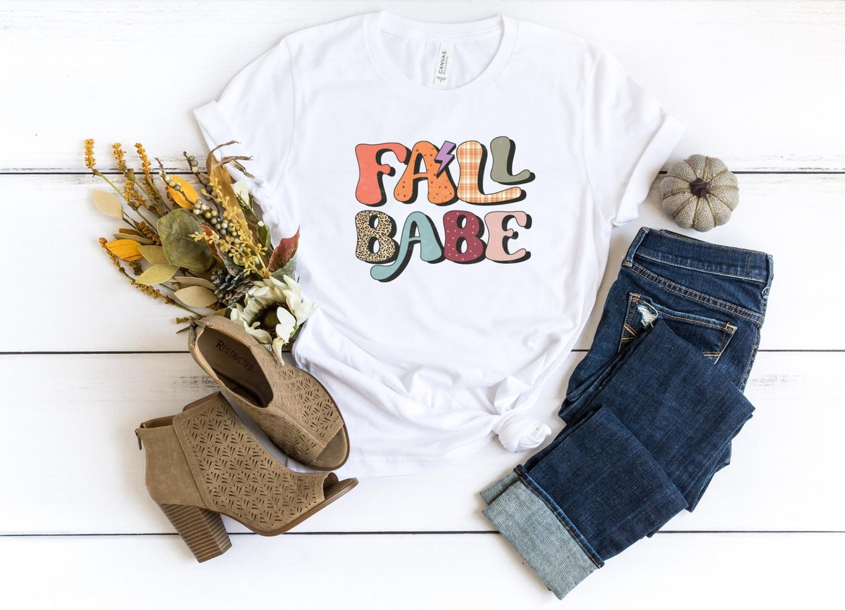 T-Shirt-Fall Babe T-Shirt-S-White-Jack N Roy