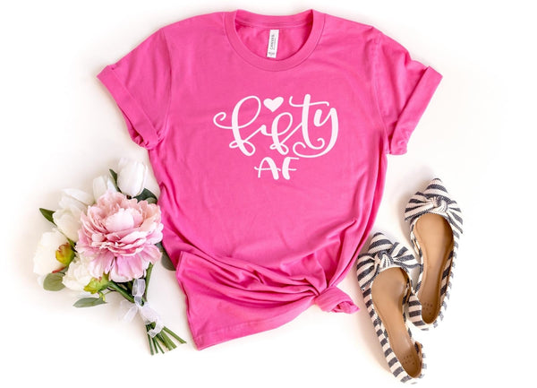 T-Shirt-Fifty AF T-Shirt-S-Charity Pink-Jack N Roy