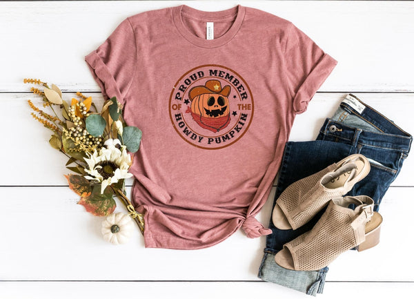 T-Shirt-Howdy Pumpkin T-Shirt-S-Heather Mauve-Jack N Roy