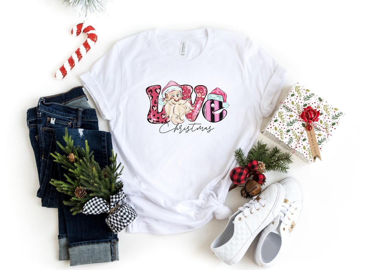 T-Shirt-Love Christmas T-Shirt-S-White-Jack N Roy