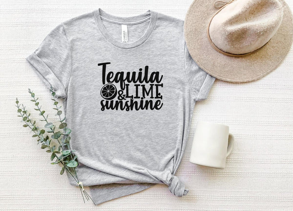 T-Shirt-Tequila, Lime, Sunshine T-Shirt-S-Athletic Heather-Jack N Roy