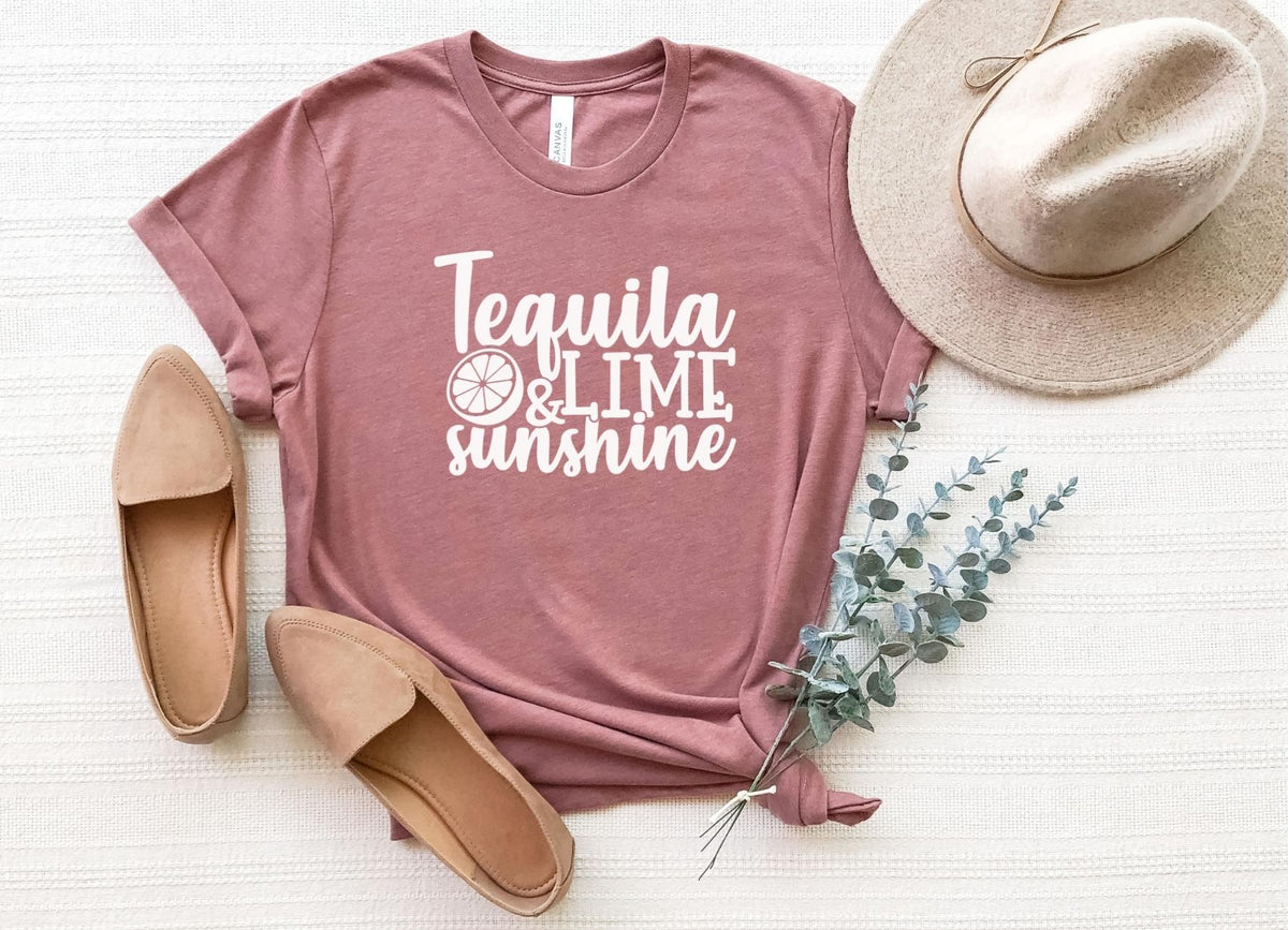 T-Shirt-Tequila, Lime, Sunshine T-Shirt-S-Heather Mauve-Jack N Roy