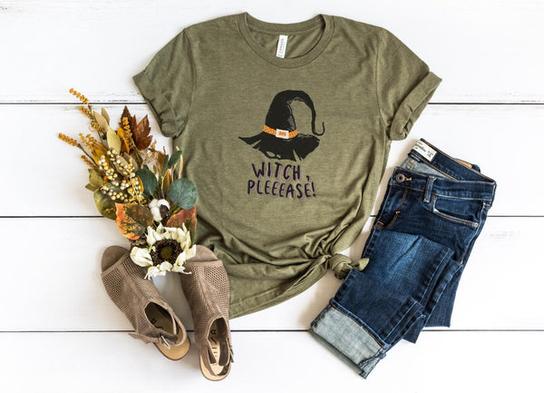 T-Shirt-Witch Please T-Shirt-S-Heather Olive-Jack N Roy