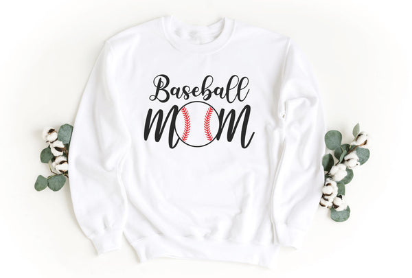 Sweatshirt-Baseball Mom Sweatshirt-S-White-Jack N Roy