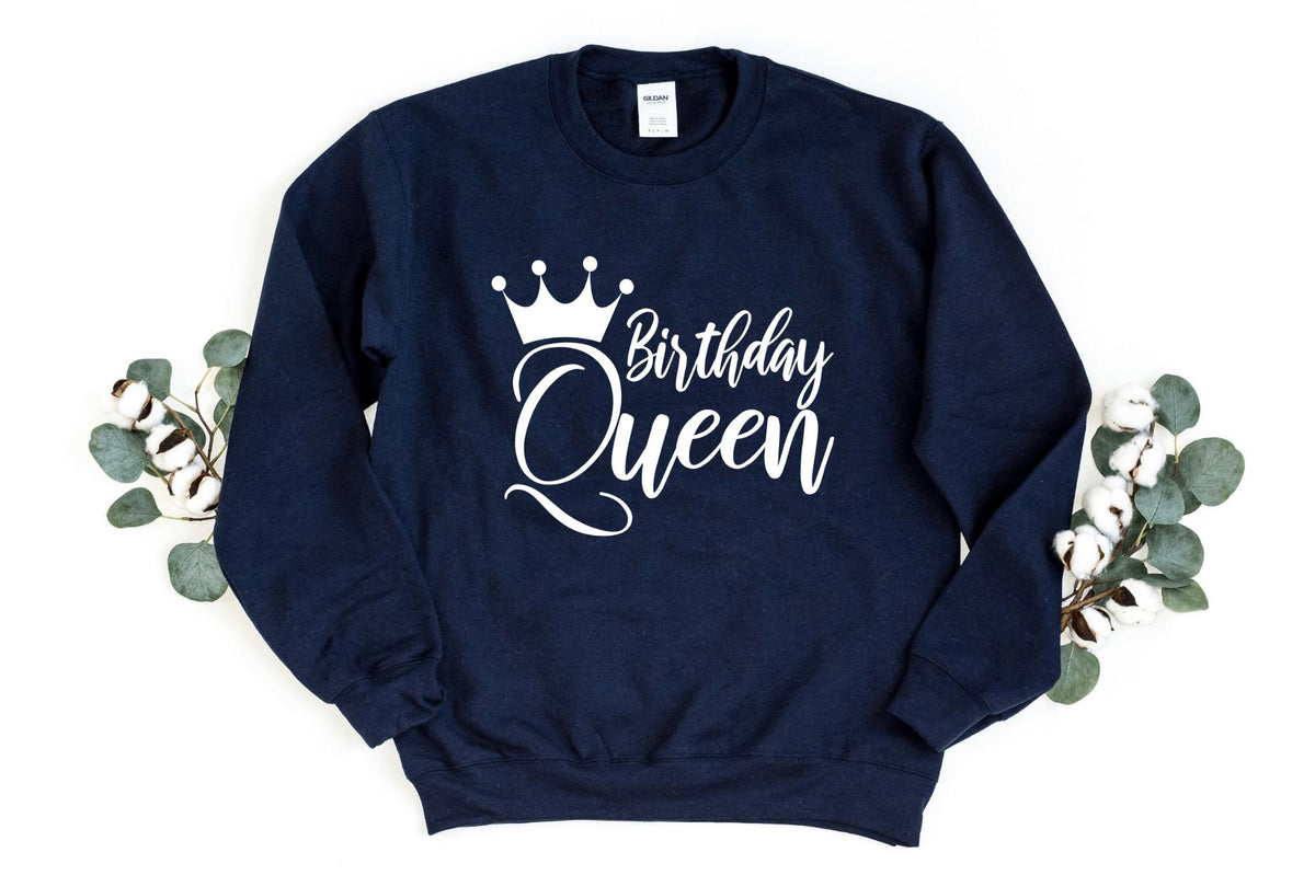 Sweatshirt-Birthday Queen Sweatshirt-S-Navy-Jack N Roy