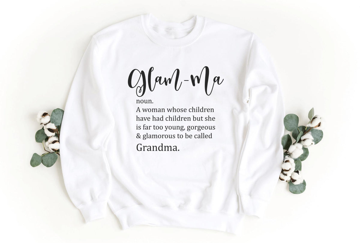 Sweatshirt-Glam-ma Sweatshirt-S-White-Jack N Roy