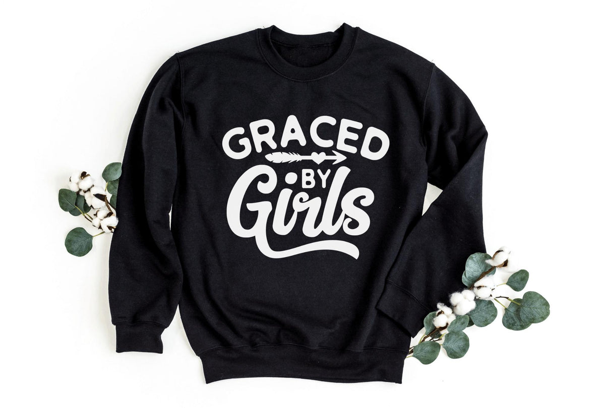 Sweatshirt-Graced By Girls Sweatshirt-S-Black-Jack N Roy