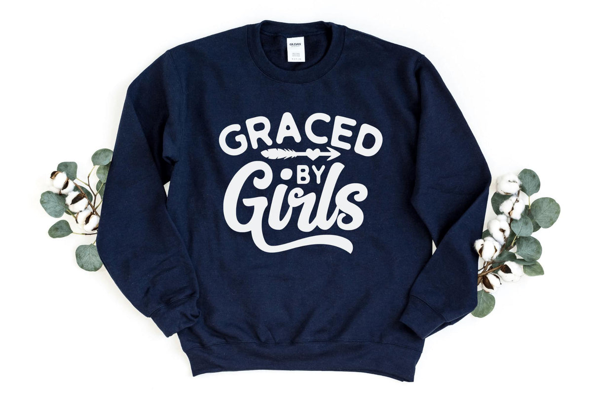 Sweatshirt-Graced By Girls Sweatshirt-S-Navy-Jack N Roy