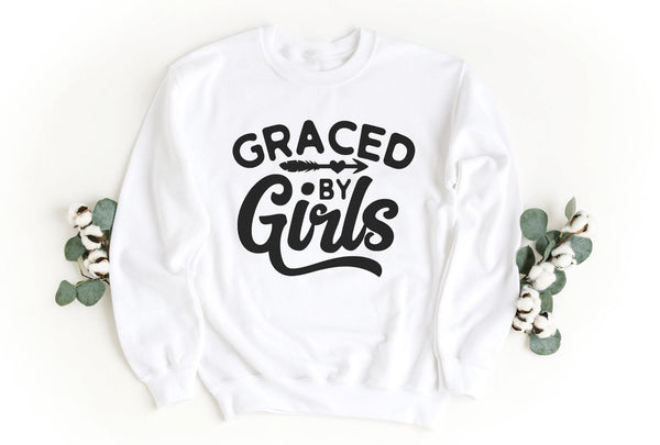 Sweatshirt-Graced By Girls Sweatshirt-S-White-Jack N Roy