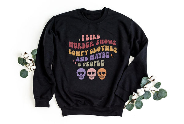 Sweatshirt-I Like Halloween Sweatshirt-S-Black-Jack N Roy