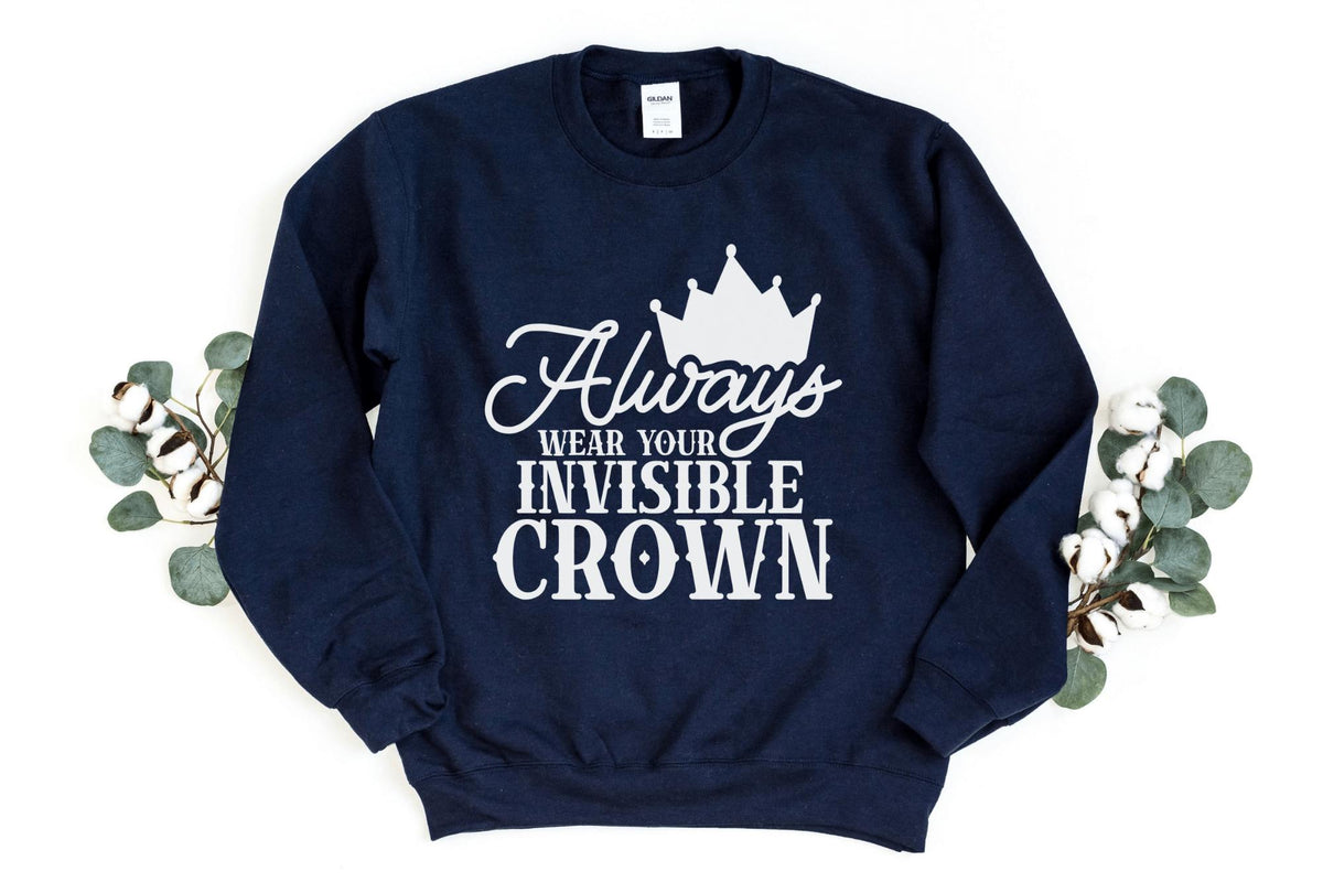 Sweatshirt-Invisible Crown Sweatshirt-S-Navy-Jack N Roy