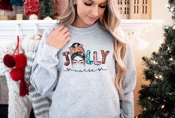 Sweatshirt-Jolly Nurse Sweatshirt-Jack N Roy